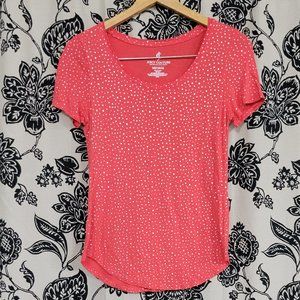 Juicy Couture Orange Silver Polka Dot TShirt Size Medium